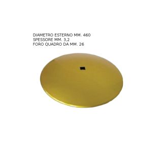 DISCO ERPICE BOMBATO LISCIO DM. 460 x 3  MM. CON FORO QUADRO MM.26