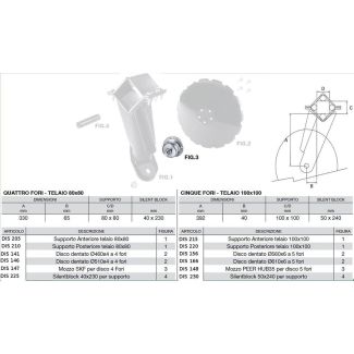 MOZZO PER HUB35 PER DISCO 5 FORI