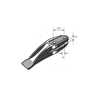 DENTI PER PALA E BENNA JCB COMPLETI DI 2 BULLONI 19X70