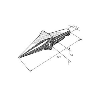 DENTE B-LOCK SEZIONE A PUNTA. TIPO LEGGERO