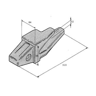 PORTA PUNTA TIPO CATERPILLAR PER ESCAVATORI. A SALDARE