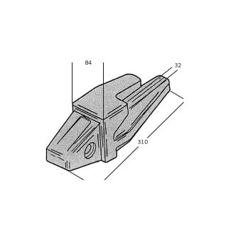 PORTA PUNTA TIPO CATERPILLAR PER ESCAVATORI. A SALDARE