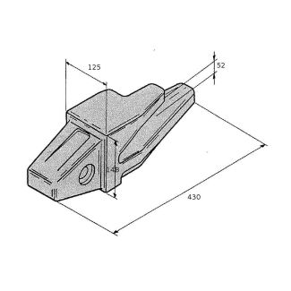 PORTA PUNTA TIPO CATERPILLAR PER ESCAVATORI. A SALDARE