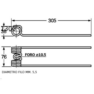 DENTE RANGHINATORE BCS FORO 10. COD. ORIGINALE   67403