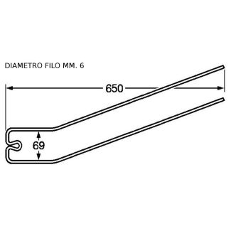 DENTE RASTRELLIERA GALFRE. COD. ORIGINALE   67330