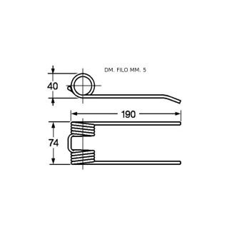 DENTE PRESSA SGORBATI STRETTA. COD. ORIGINALE   59516