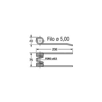 DENTE PRESSA adattabile CLASS FORO MM. 8