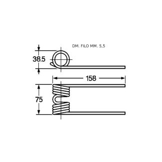 DENTE ROTOPRESSA KRONE 2° TIPO. COD. ORIGINALE   59555