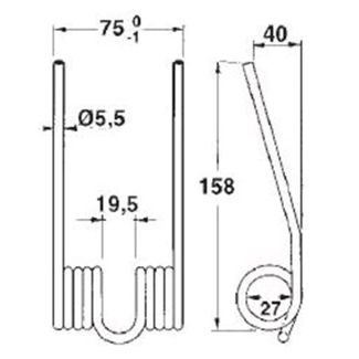 DENTE ROTOPRESSA adattabile KRONE 3°TIPO