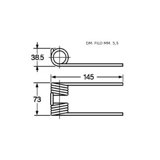 DENTE ROTOPRESSA KRONE 4°TIPO. COD. ORIGINALE   59556B