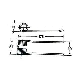 DENTE ROTOPRESSA KRONE RASTREMATO. FILO MM. 5,5