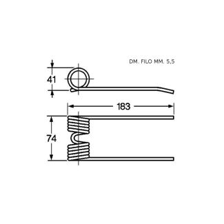 DENTE ROTOPRESSA WOLAGRI MASCAR SUPERTINO. COD. ORIGINALE  59568