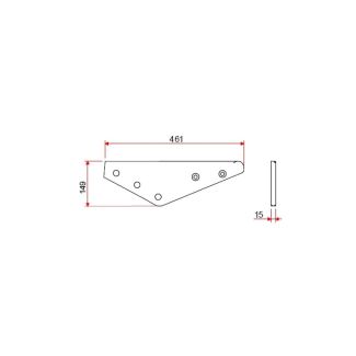 SUPPORTO PER COLTELLO AGM ( ART. DS004) CON INTERASSE  MM. 80-80