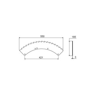 SETTORE DENTATO KEMPEL RAGGIO STRETTO CON RIPORTO AL TUGSTENO