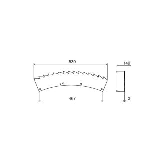 SETTORE DENTATO KEMPEL RAGGIO LARGO CON RIPORTO AL TUGSTENO