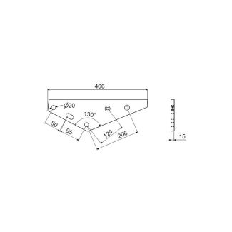 SUPPORTO PER COLTELLI AGM TIPO NUOVO CON FORATURA 80/90 SIA DX CHE SX