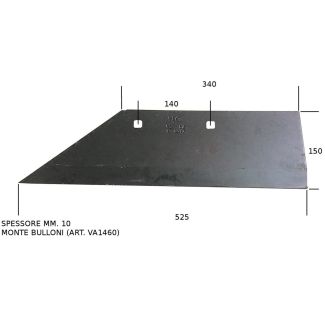 LAMA PER PUNTA GS 8. DESTRA. MM.150 X10 (MONTA VITI Q. 14x45)