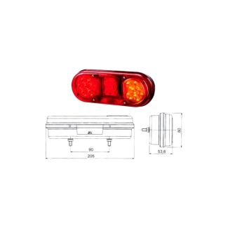 FANALE POSTERIORE DX 4  FUNZIONI  12/24 V. MM 205X80 . AD ESAURIMENTO
