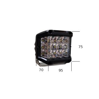 FARO DA LAVORO QUADRATO LED, 22.5W, 2850 LM,NN89X97 mm, 30V, DC.