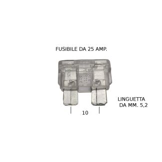 FUSIBILE A LAMA 25 AMP.