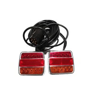 KIT IMPIANTO 3 FUNZIONI LED 12 V. CON MAGNETI E CAVO LUNGO MM. 7500