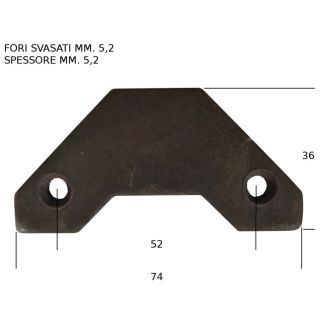 G319 - PIASTRINA DI PULIZIA PER LAMA ADATTABILE GASPARDO