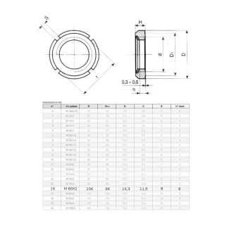 GHIERA AUTOBLOCCANTE TIPO NORMALE GUK DM. 65