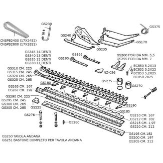 016B/182 - ASTA FORATA X 12 DENTI G.S. SUPERIOR