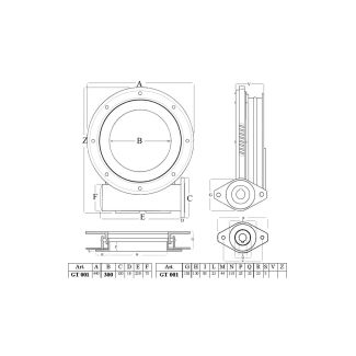 GIUNTO GIREVOLE DIAMETRO INTERNO 300 MM. VIENE FORNITO COMPLETO DI PROTEZIONE (ART. GT015). (IL MOTO