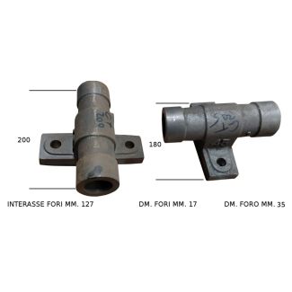 SUPPORTO DM. FORO MM. 35 IN GHISA PER TURBINA. FUORI PRODUZIONE. AD ESAURIMENTO.