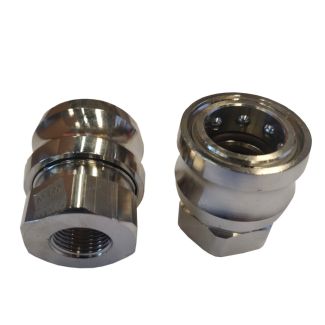 ATTACCO RAPIDO A SFERE FEMMINA CROMATO CON FILETTO FEMMINA DA 3/8.