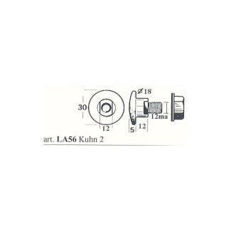 BULLONI PORTA LAMA KUHN 2 56115800 CON DADO AUTOBLOCCANTE