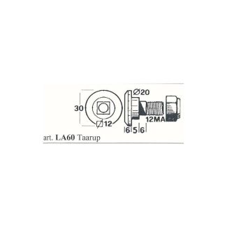 BULLONI PORTA LAMA TAARUP 5640300 CON DADO AUTOBLOCCANTE