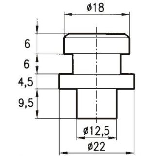 PERNO A RIBADIRE PER PORTA LAMA (ART. PPL022) PZ mm.18