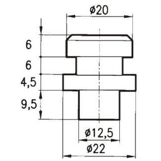 PERNO A RIBADIRE PER PORTA LAMA (ART. PPL024) PZ mm. 20