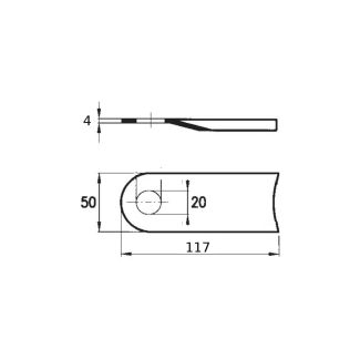 COLTELLO PER FALCIATRICE ROTANTE KRONE. CODICE ORIGINALE 139-800