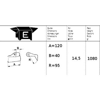 MAZZA TRINCIASARMENTI TIPO RM-08 . FORO DM. MM. 14,5