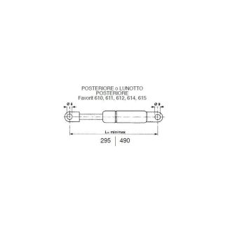 MOLLA A GAS FIAT 490 X 295   200 N  (198.490.20)