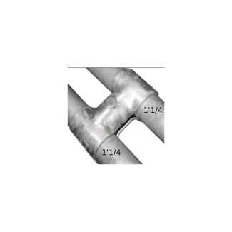 MORSETTO DOPPIO 1'1/4 = MM. 42,4 X 1'1/4 = MM. 42,4  CON BULLONE  10X60