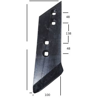 PUNTA PER VOMERE PICCIONI. DIMENSIONI MM. 100 X 15  SINISTRO
