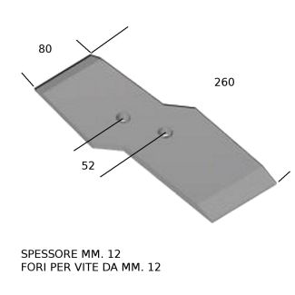 KU622128D - PUNTALINO PER VOMERE TIPO KUHN DESTRO (ART. MT039)