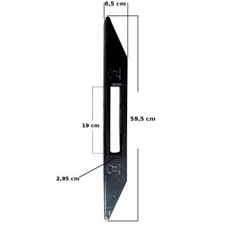 PUNTA REVERSIBILE PER SUBSOILER (ART. MT047 - 048). MM. 590 X 61 X 40. FORI DA MM. 88, E DA MM. 16