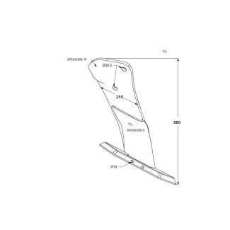 DISSODATORE SUBSOILER 800 COMPLETO DESTRO