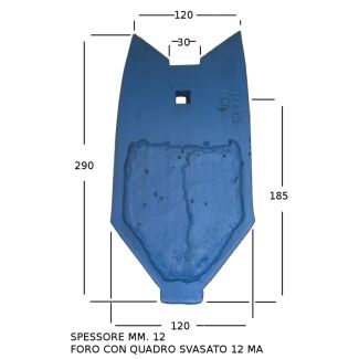 PUNTA PER VOMERE  RIPUNTATORE  LEMKEN CON RIPORTO DURO.