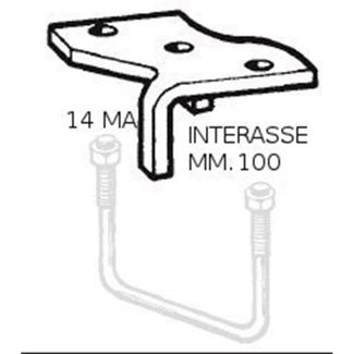 STAFFA A BRIDA PER MOLLA COLTIVATORE PER TELAIO DA 80 MM.