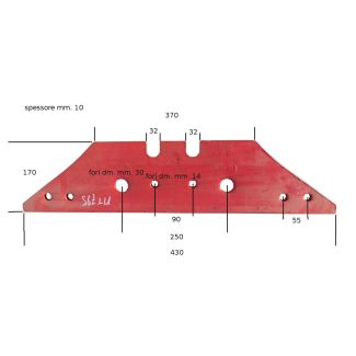 STRISCIANTE A TALLONE LUNGO DX + SX KVERNELAND. MONTA VITE 14X34 CONICA A UNA FACCIA (ART. VTK1434).