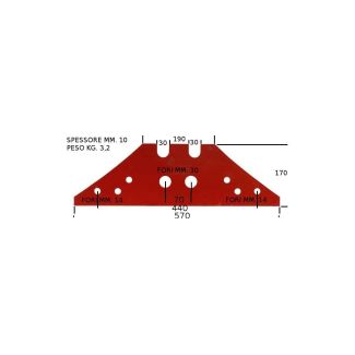 073608- STRISCIANTE KVERNELAND TALLONE CORTO DX / SX. MONTA VITE 14X34 CONICA AD UNA FACCIA (ART. VT