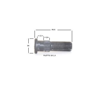 COLONNETTA DM. mm. 18 1,5 Lunga 67 mm. PER MOZZO RUOTA