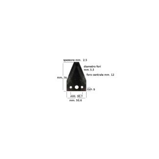SEZIONE LAMA RIGATA fori mm..5.5 BCS EUROPA (passo 2') FORI SVASATI