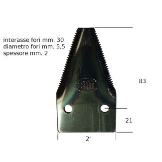 SEZIONE LAMA RIGATA SOPRA LASER BCS